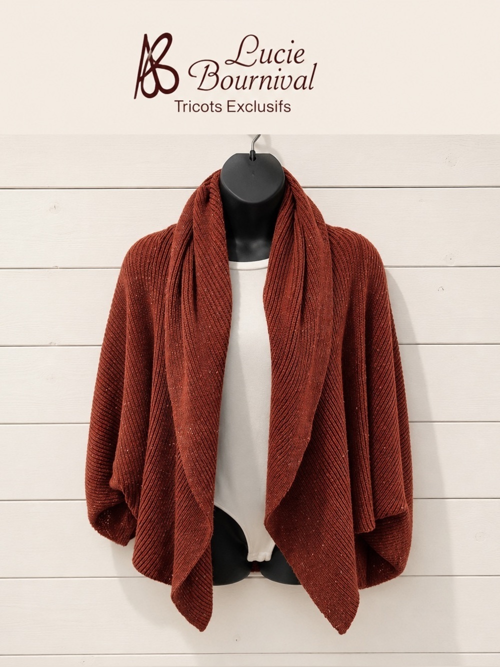 Atelier LUCIE BOURNIVAL orange 🧶 knit  vest one size